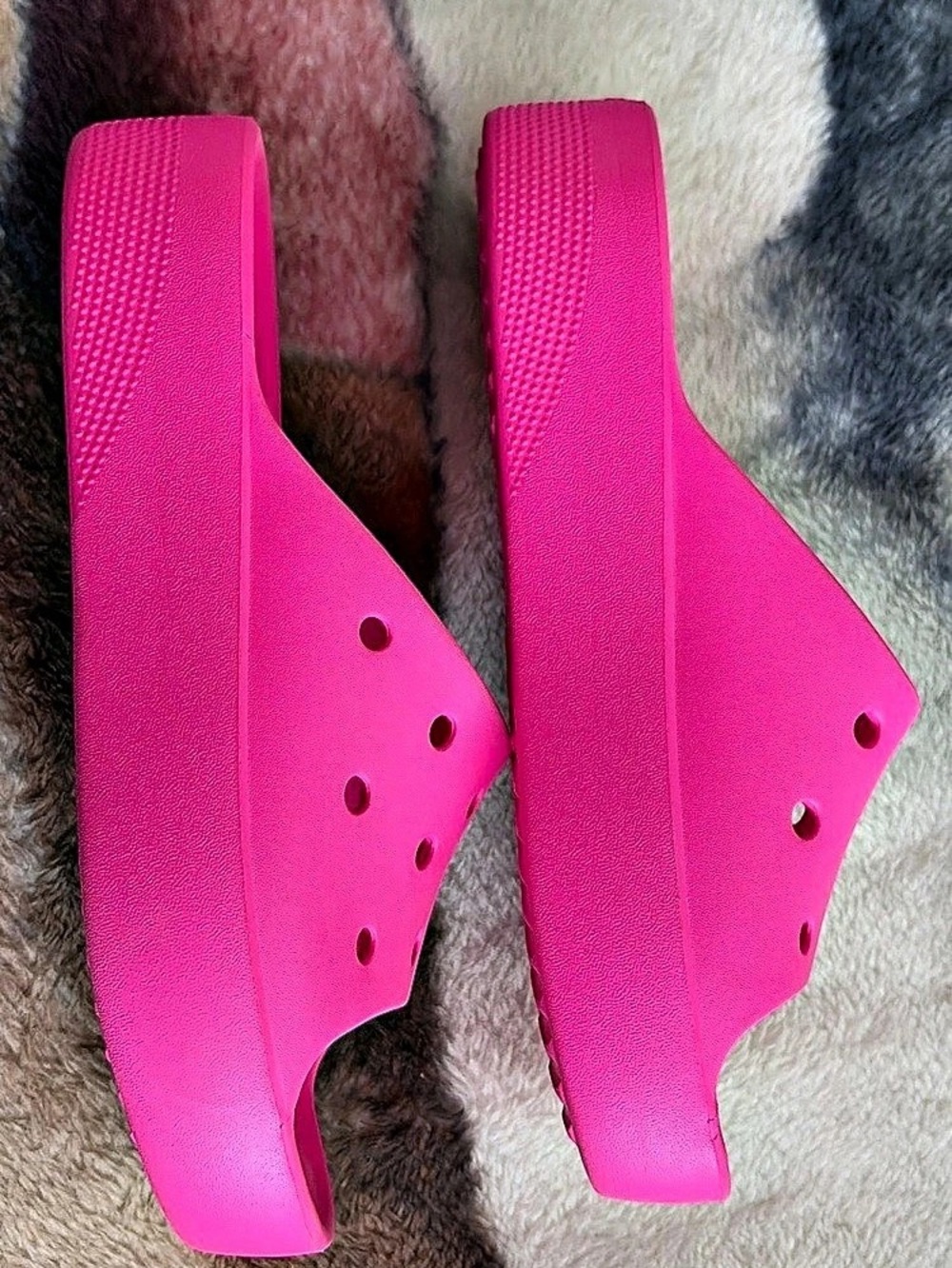 Crocs Classic Crush Slide Pink Sandals US 7 - Picture 5 of 7